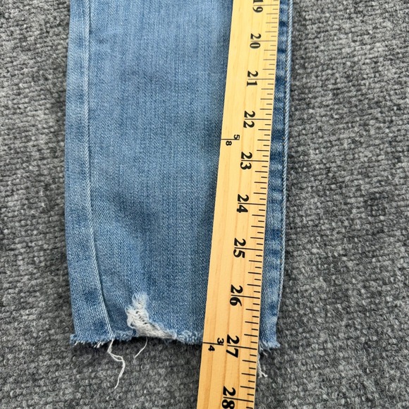 Levis Jeans Womens 2‎ Medium 26x30 (Fit 26x27) 721 High Rise Skinny Distressed - Picture 13 of 16